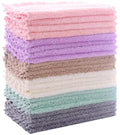 24 Pack Kitchen Dishcloths – Absorbent Coral Fleece Towels