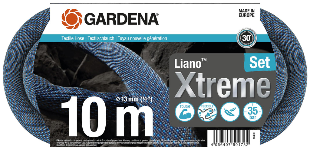 Gardena Liano Xtreme 10m Textile Garden Hose – Durable & Flexible