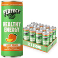 PerfectTed Juicy Peach Natural Energy Drink - 12 x 250ml Cans
