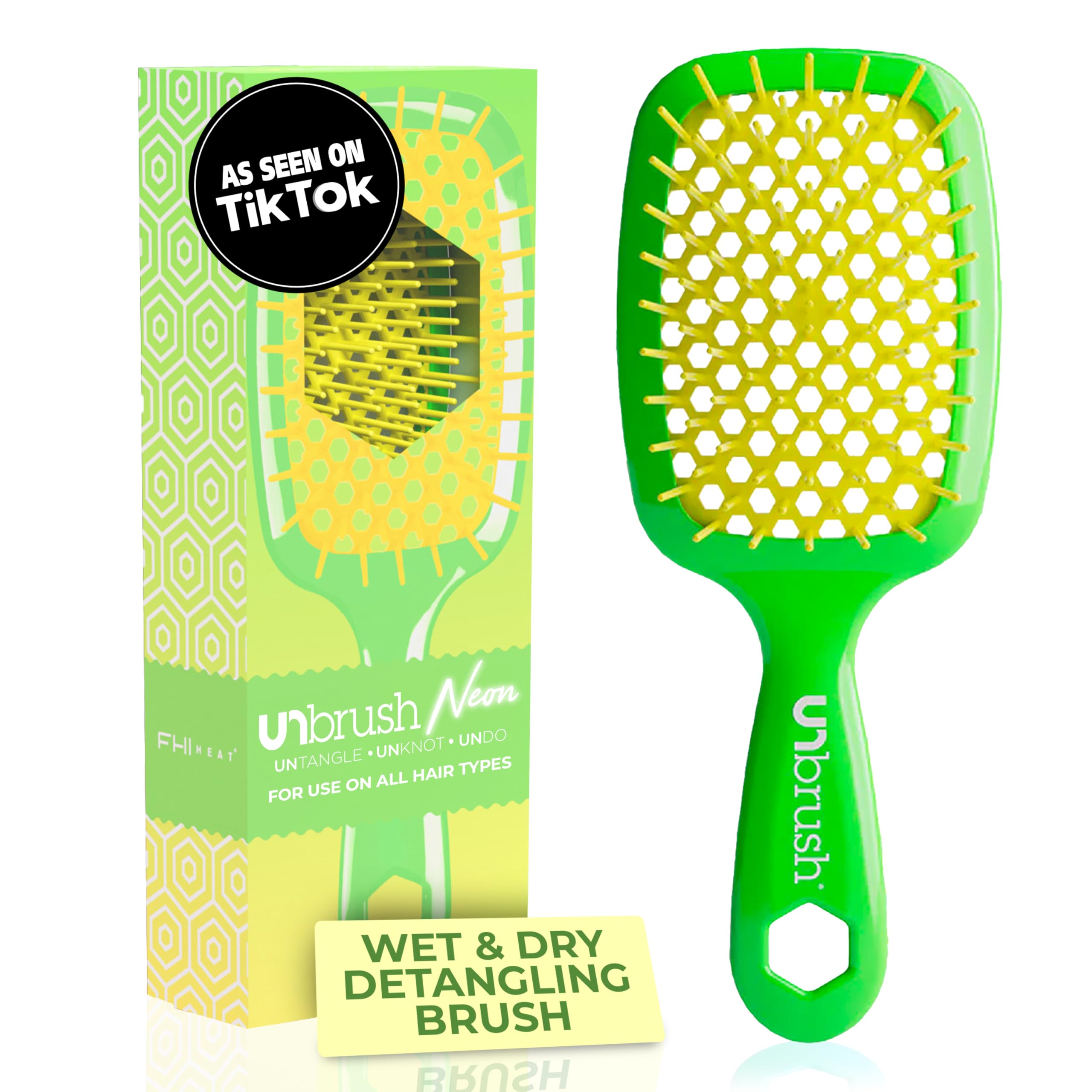 FHI Heat UNbrush Detangling Hair Brush | Anti-Static DuoFlex Bristles