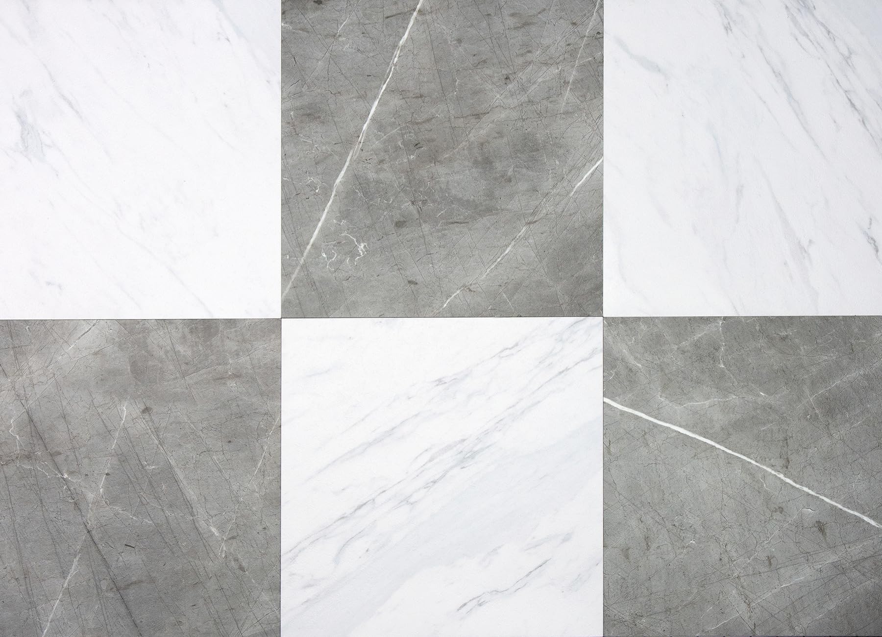 Chris Loves Julia FloorPops Bonneville Grey & White Marble Floor Tiles