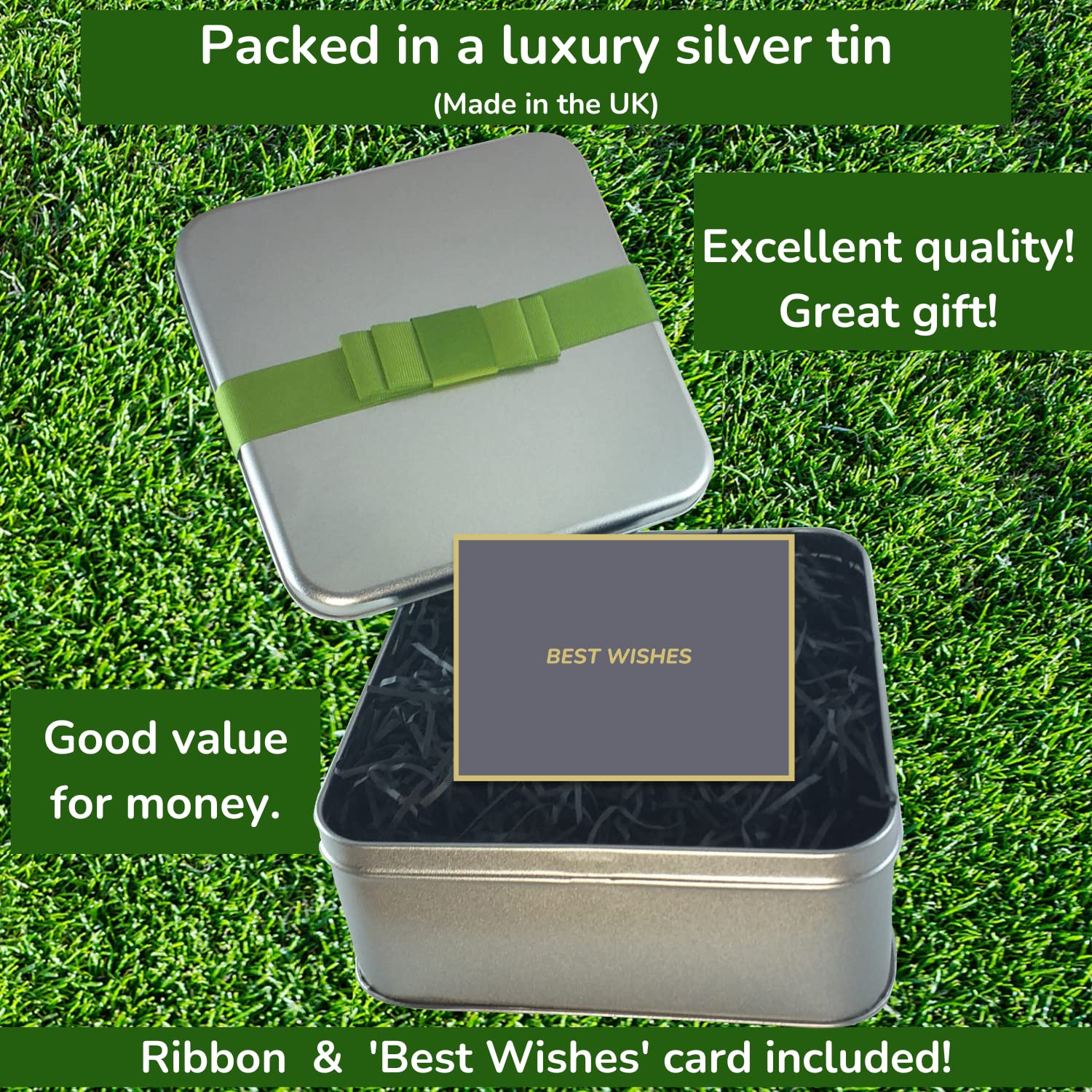 Golf Gift Set - 8-Piece Navy Blue Accessory Kit with Towel