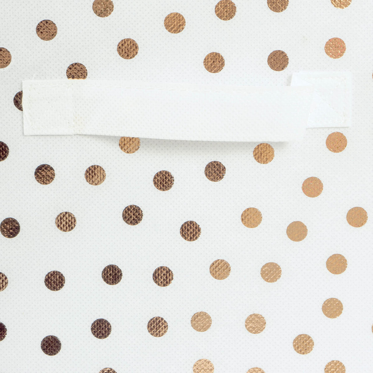 DII Non Woven Polyester Storage Bin, Polka Dot, White & Copper, Large Set of 2 - image 3