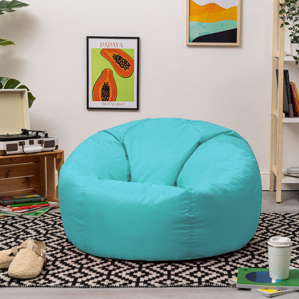 Bean Bag Bazaar Outdoor Bean Bag – Water Resistant Aqua Blue Chair
