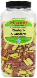 Maxons Rhubarb and Custard Boiled Sweets | Bulk 2.95kg Retro Jar