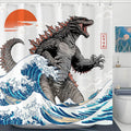 Wegklazax Japanese Monster Shower Curtain | 72x72 Waterproof Polyester