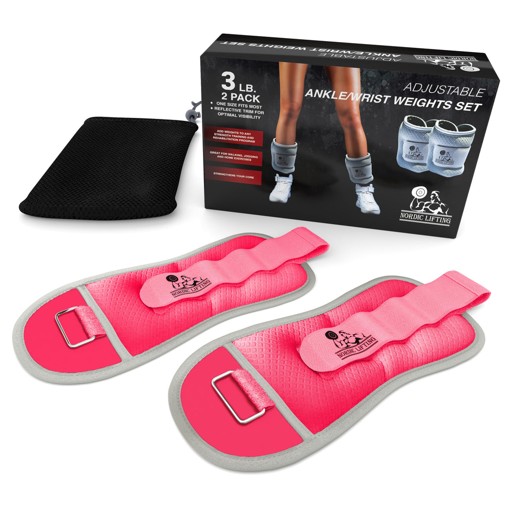 Adjustable Neoprene Ankle and Wrist Weights - 1 Pair Set
