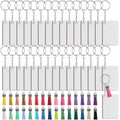 Duufin 120 Pcs Sublimation Keyring Blanks Set | Rectangle MDF Heat Transfer