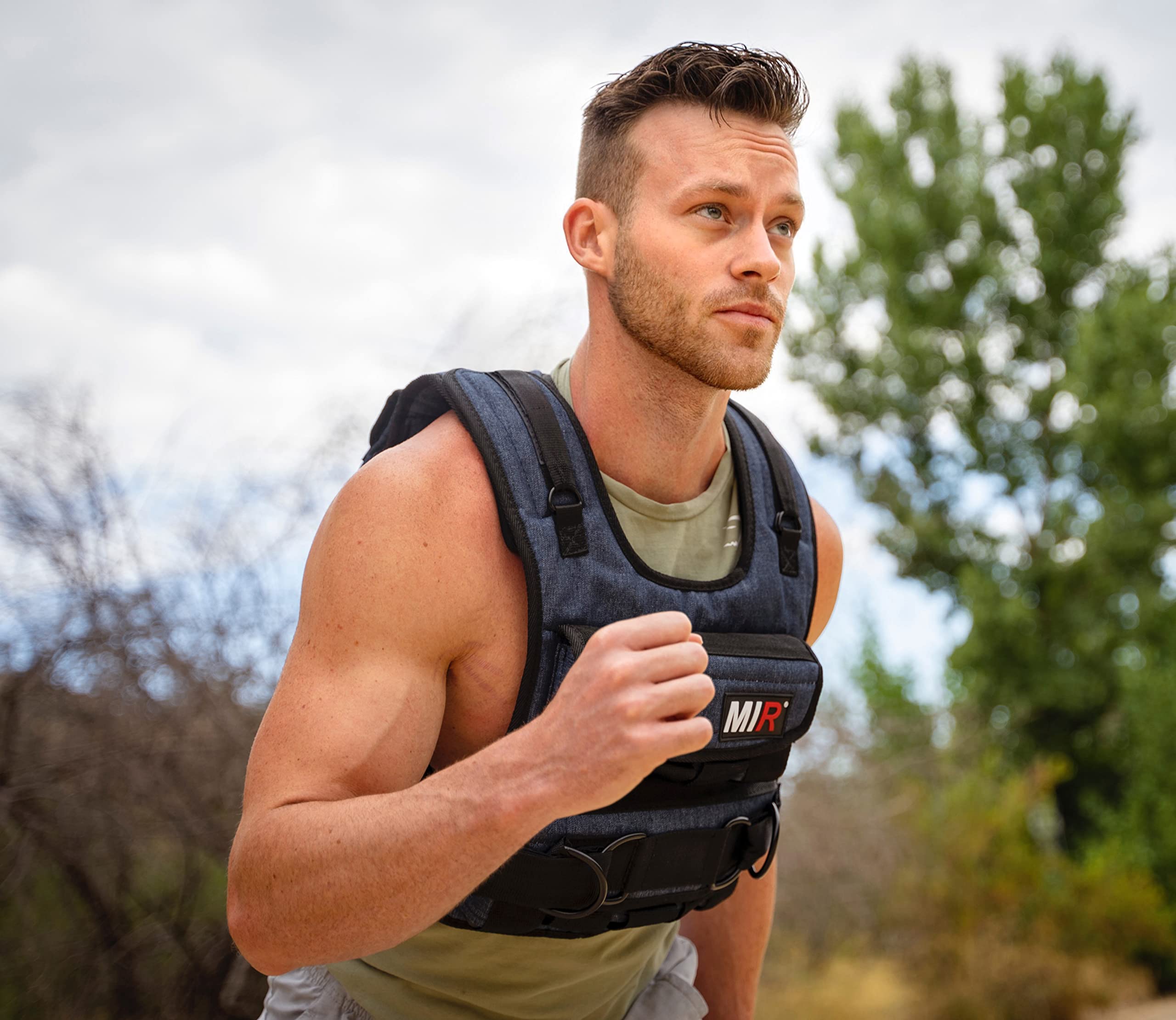 miR Air Flow Adjustable Weighted Vest – 20 lb Washable Fitness Gear
