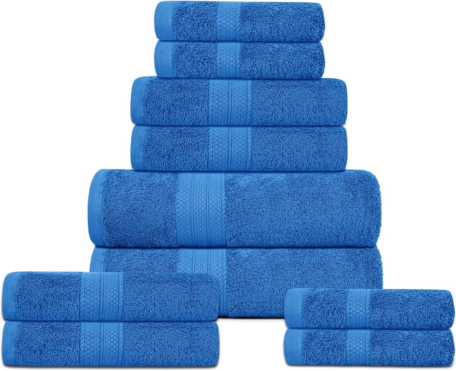 Luxury Nights 10-Piece Egyptian Cotton Towel Bale Set | Blue