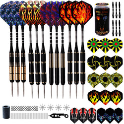 WELLFORM Professional Steel Tip Darts Set | 22g & 28g Brass Barrels