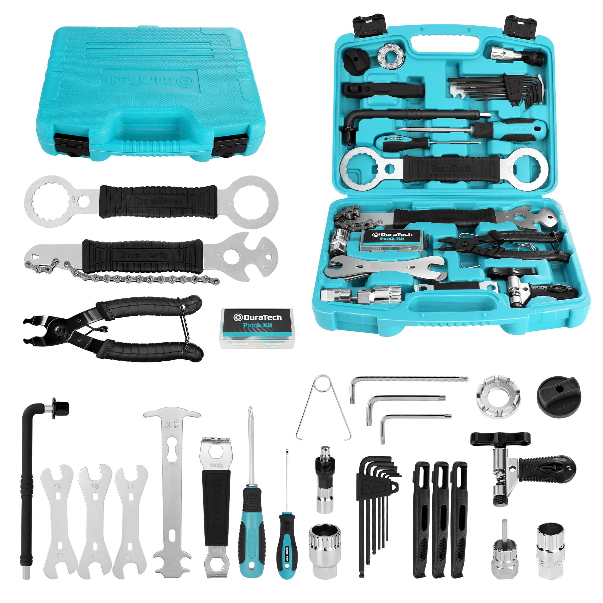 DURATECH 41-Piece Professional Bicycle Repair Tool Kit with Storage Box