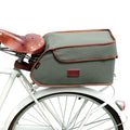 Tourbon Insulated Canvas Bicycle Pannier – Rear Rack Cooler Bag, Green