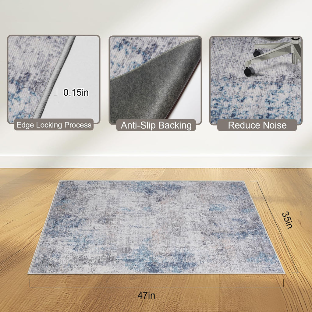 Office Chair Mat 90 x 120 cm, Floor Protector for Office Chair, Anti-Slip - image 2