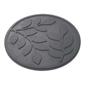 Nicoman Recycled Rubber Garden Stepping Stones - Leaf Design, Grey, 4pk