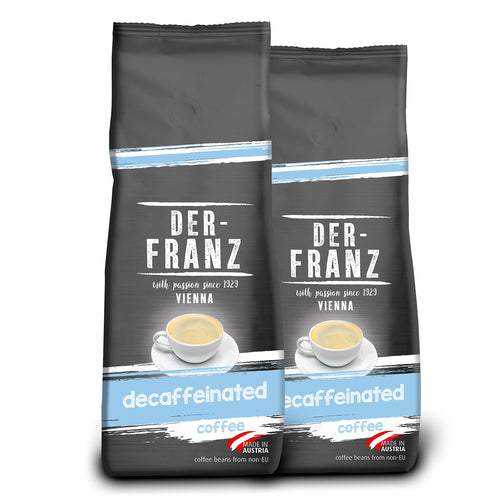 Der-Franz Decaffeinated Ground Coffee – 1kg (2 x 500g) Arabica Blend