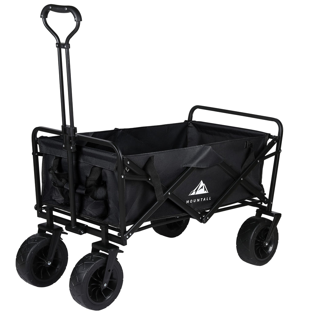 Jolof Store Heavy Duty Folding Wagon | All-Terrain Utility Cart - Black