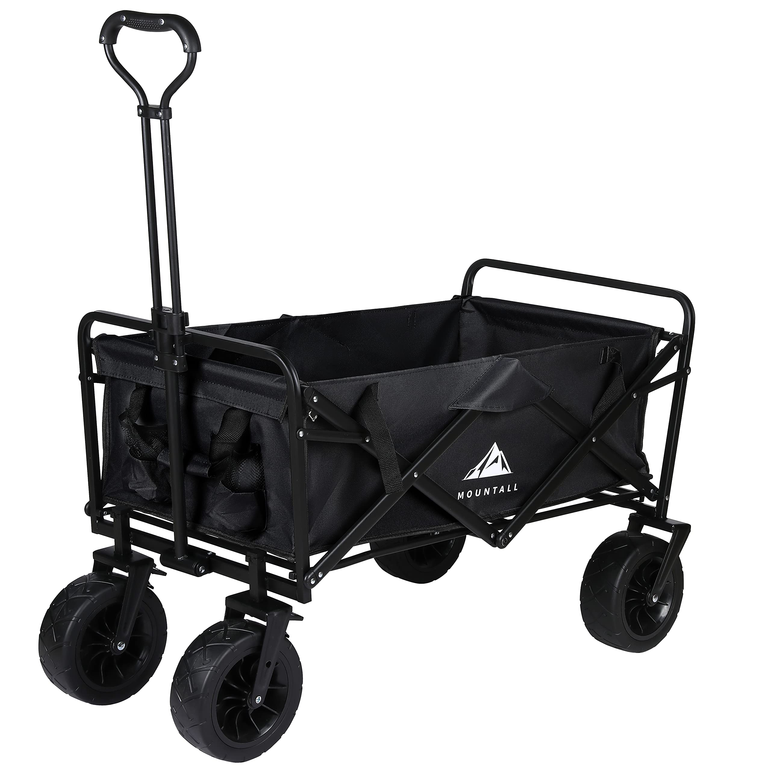 Jolof Store Heavy Duty Folding Wagon | All-Terrain Utility Cart - Black