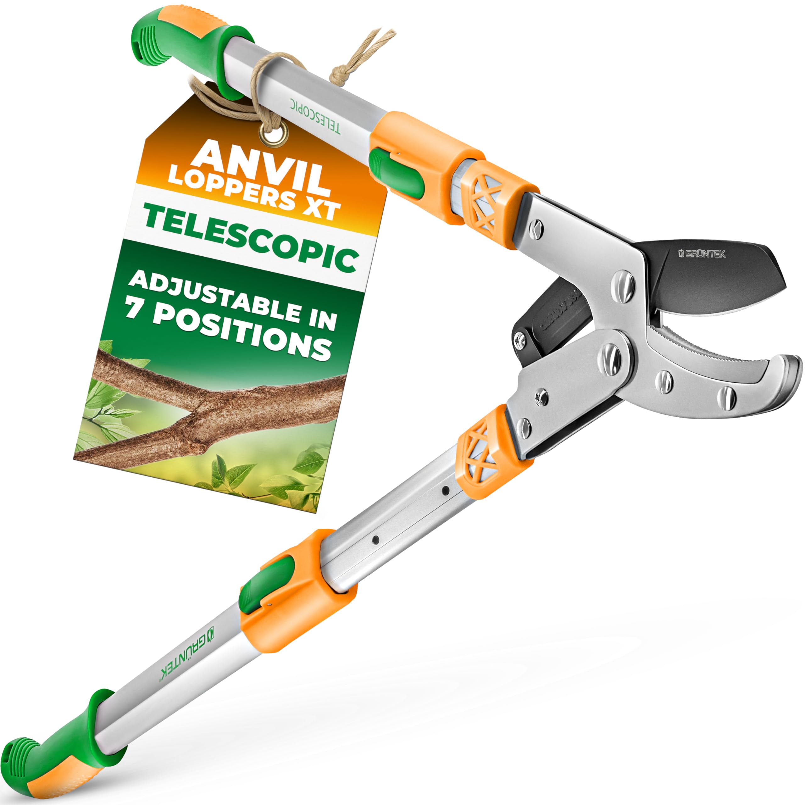 GRÜNTEK Telescopic Bypass Loppers – Heavy-Duty 685-1050mm Garden Shears