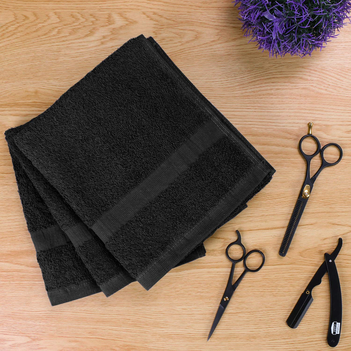 Utopia Towels - Salon Towel, Pack of 24 Not Bleach Proof, 16 x 27 Inches Highly Absorbent Cotton Towels for Hand, Gym, Beauty, Spa - image 4