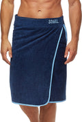 Sowel Men's XXL Sauna Kilt – 100% Organic Cotton Towel in Navy Blue