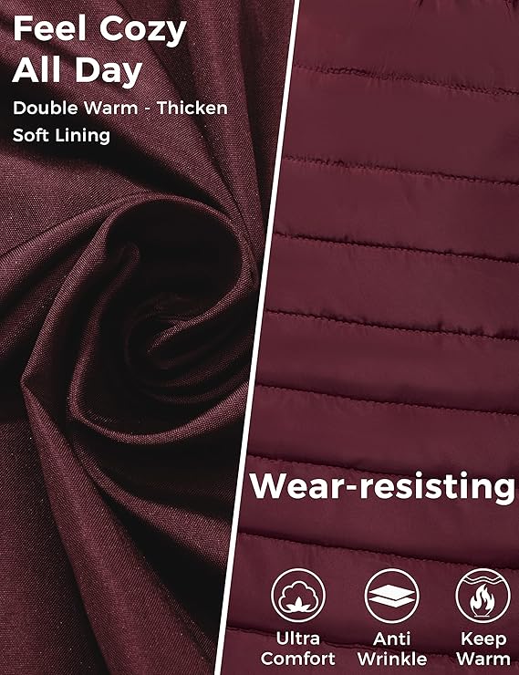 Wantdo Women's Long Puffer Jacket – Waterproof Winter Coat with Hood