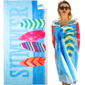 Mikytoper XL Microfibre Beach Towel | 180x90cm Quick Dry Sandproof Towel
