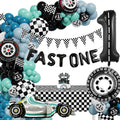 Jolof Store Race Car 1st Birthday Decorations - Fast One Party Balloon Kit