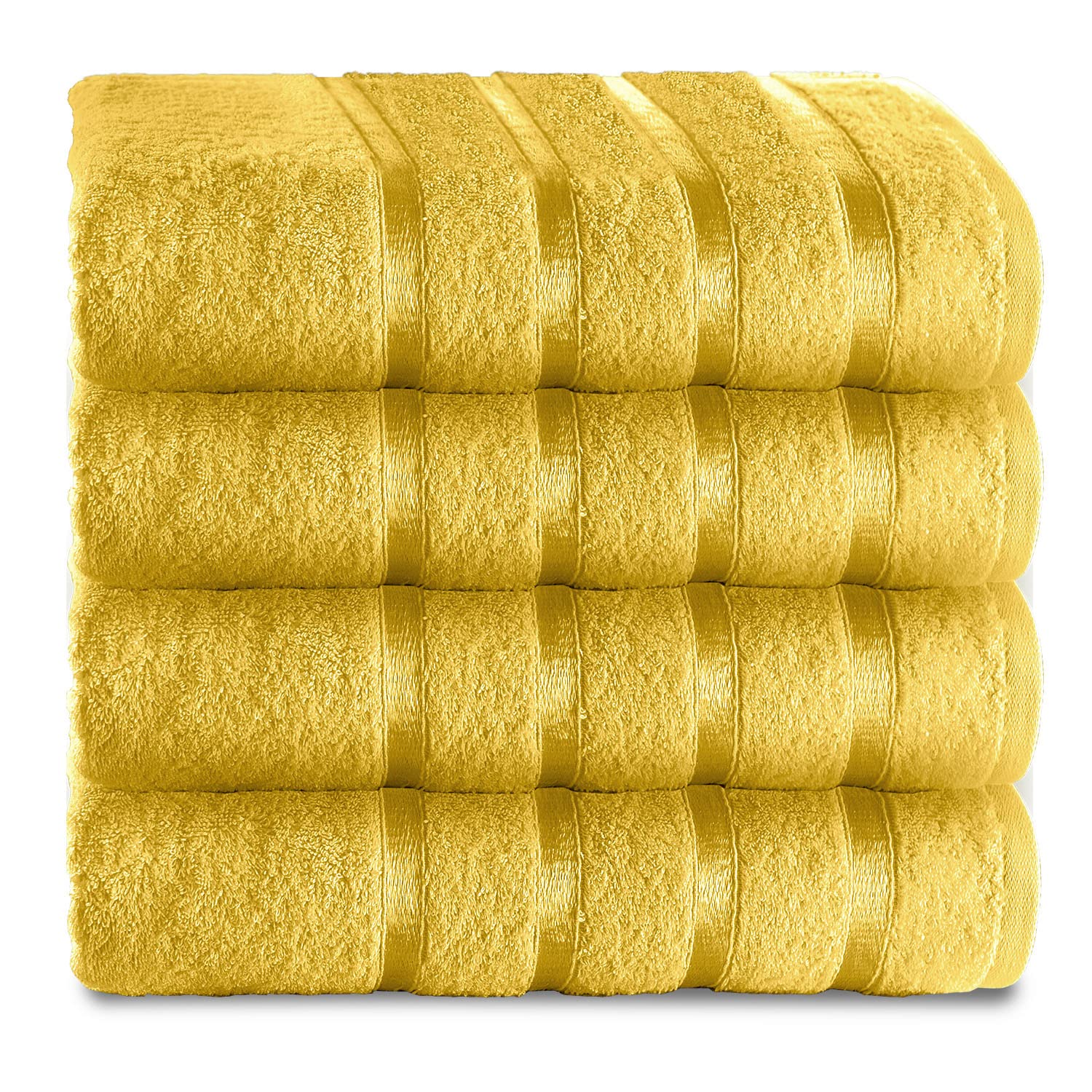 GC Gaveno Cavailia Egyptian Cotton 500 GSM Towel Set - Ochre, 4PK