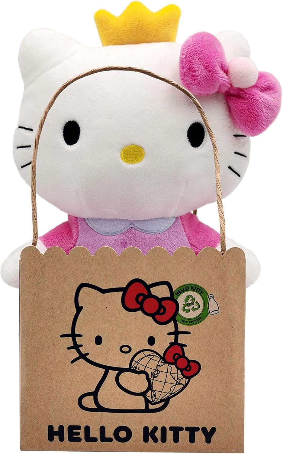 Hello Kitty Classic Eco Plush – 24cm Recycled Soft Stuffed Animal