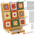 Bamboo Crochet Blocking Board with Drawer and 24 Pins
