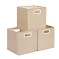 Mangata Cube Storage Boxes 28x28x28cm, Light Khaki, 3Pcs