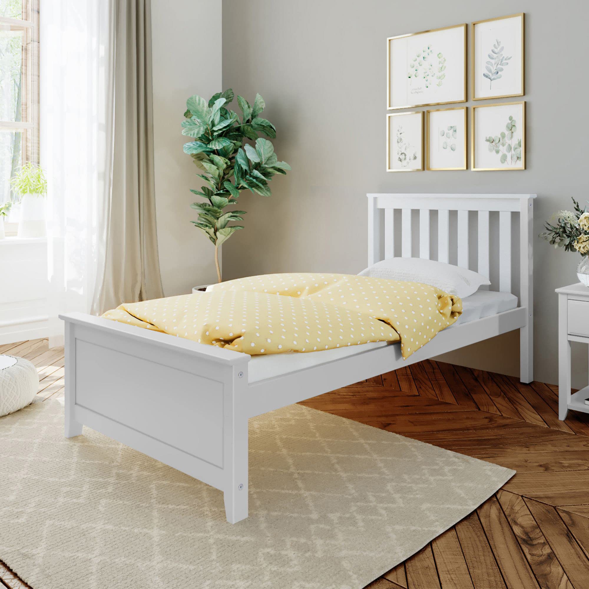 Max and Lily Single Bed | Solid Pine Wood Kids Bed Frame | White