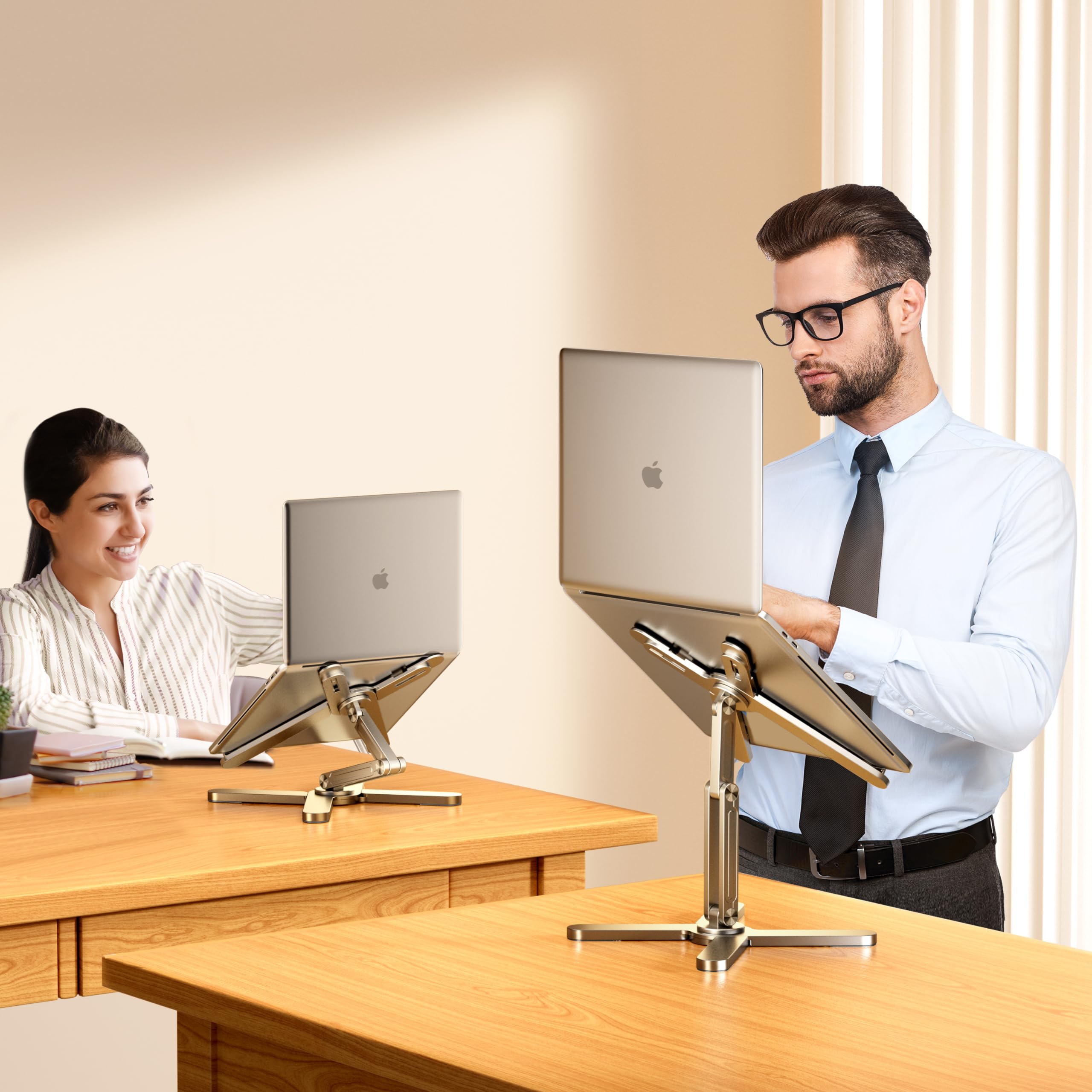 FoldWise X Aluminum Laptop Stand | 360° Rotating & Adjustable Riser