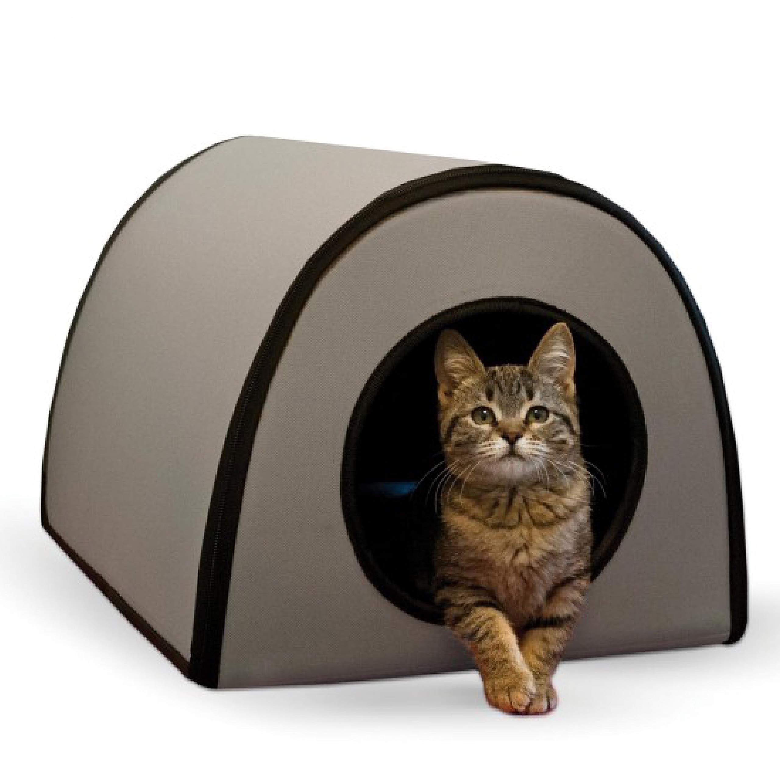 K&H Thermo Mod Heated Outdoor Cat House – Insulated Weatherproof Shelter