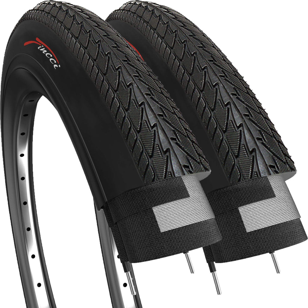 Fincci 26x1.50 Slick Bicycle Tyres | 40-559 MTB Road Hybrid - Pack of 2