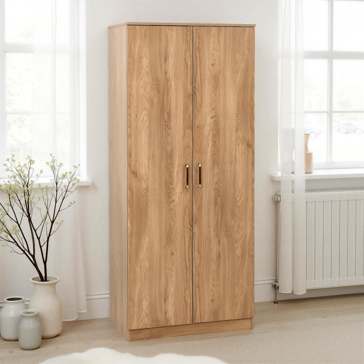 Seconique Dakota 2 Door Wardrobe in Oak - image 3