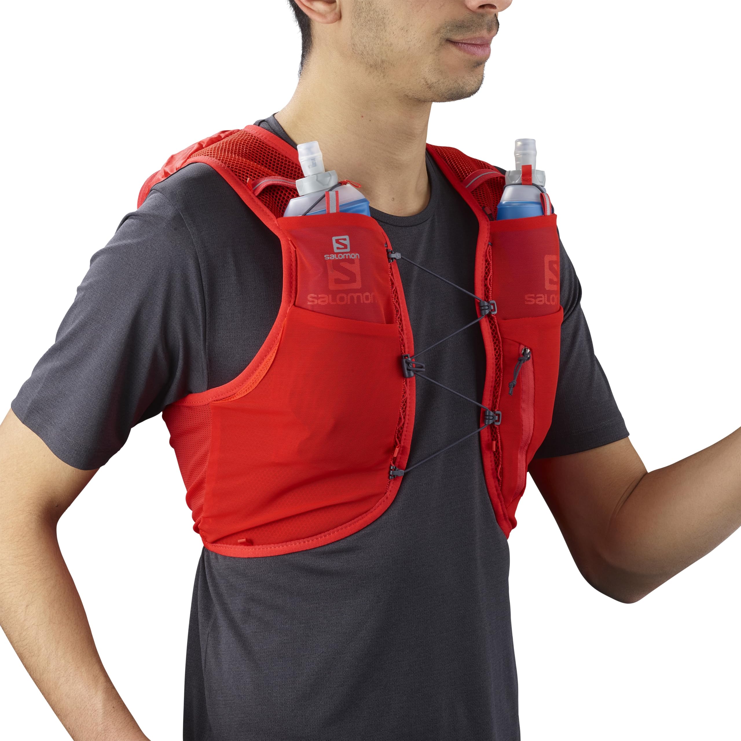 Salomon Adv Hydra Vest 8 – Unisex Trail Running Hydration Vest, Red