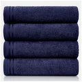 GC Gaveno Cavailia Egyptian Cotton Bath Sheets - 4 Pack Navy Towels