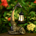 Goodeco Giraffe Garden Statue with Solar Lantern - 28cm Outdoor Ornament
