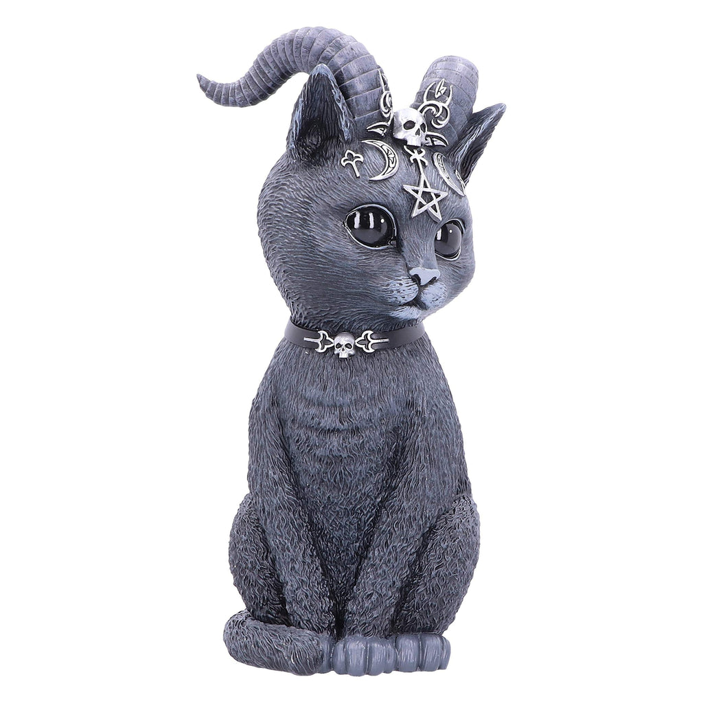 Nemesis Now Pawzuph Horned Occult Cat Figurine – Black Resin, 26.5cm