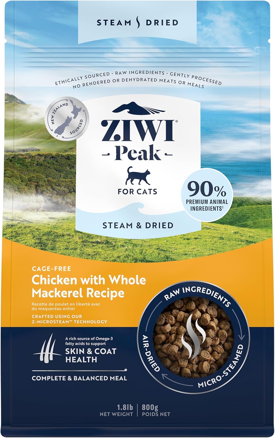 Chicken & Mackerel Grain-Free High Protein Cat Food - 800g
