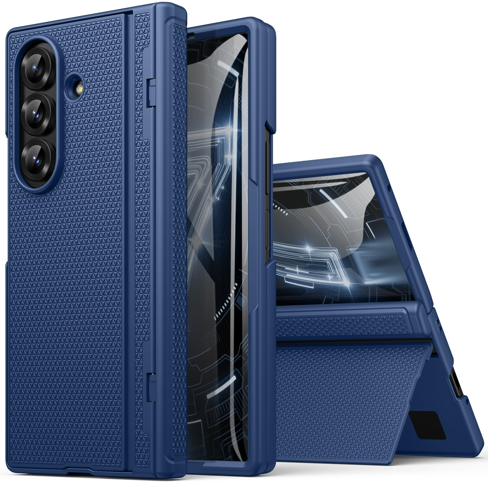 SIXBOX Samsung Galaxy Z Fold 7 Case with Hinge Protection & Kickstand