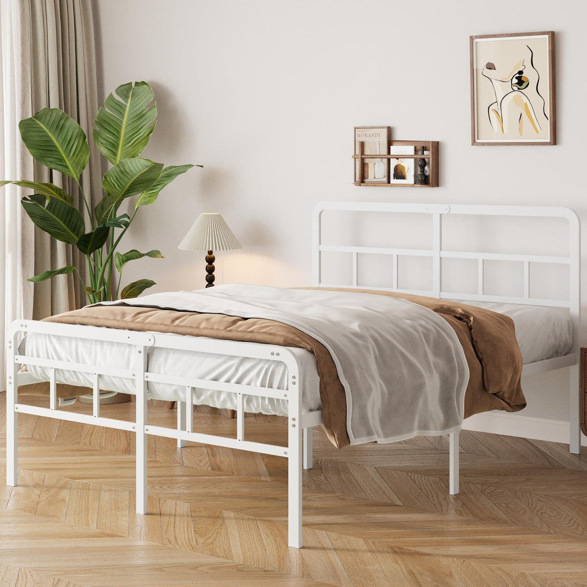 Yicensen Small Double Bed Frame with Headboard and Footboard - image 1
