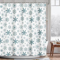AIBIIN Winter Snowflake Shower Curtain | Blue Waterproof Polyester