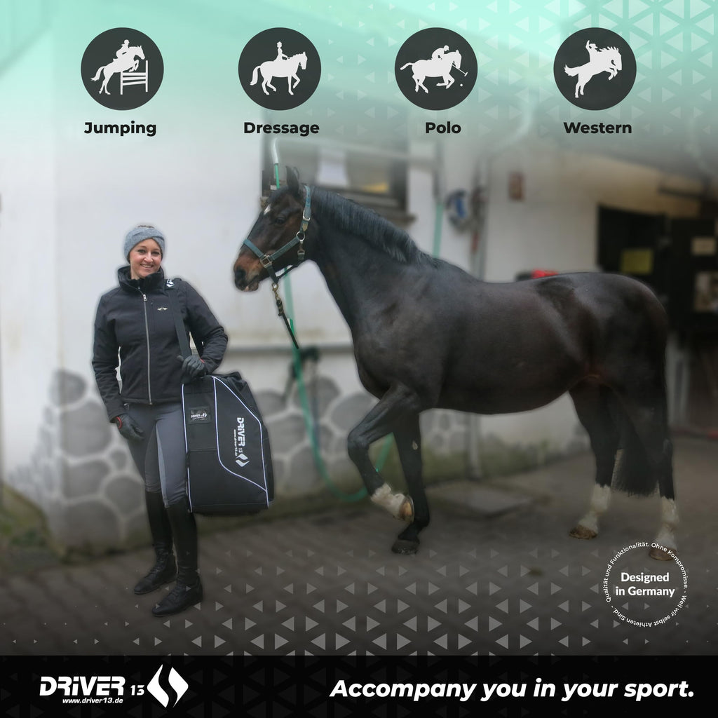Driver13 Riding Boots Bag Deluxe | Waterproof Equestrian Helmet Bag