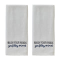 SKL Home Cotton Hand Towels (2-Pack) | Wash Your Hands Embroidery