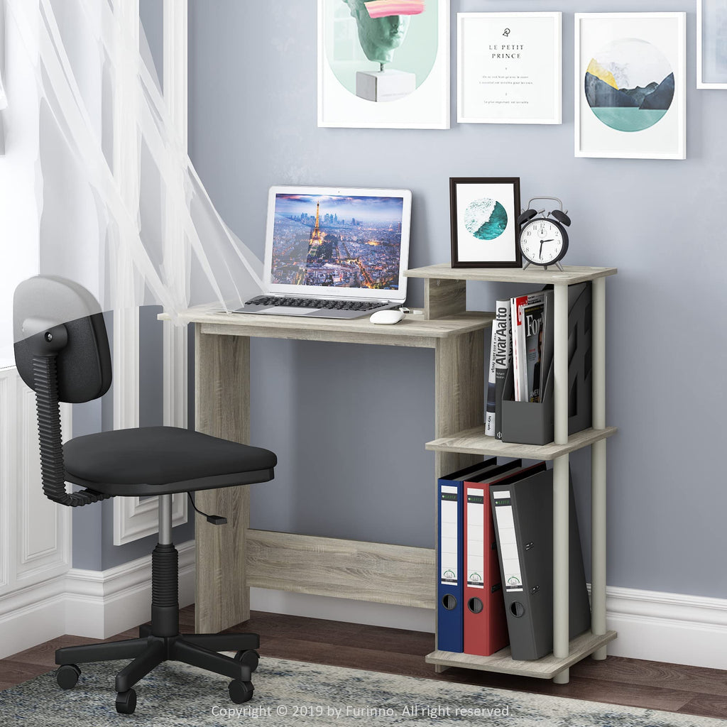 Furinno Efficient Home Laptop Computer Desk – Sonoma Oak/White