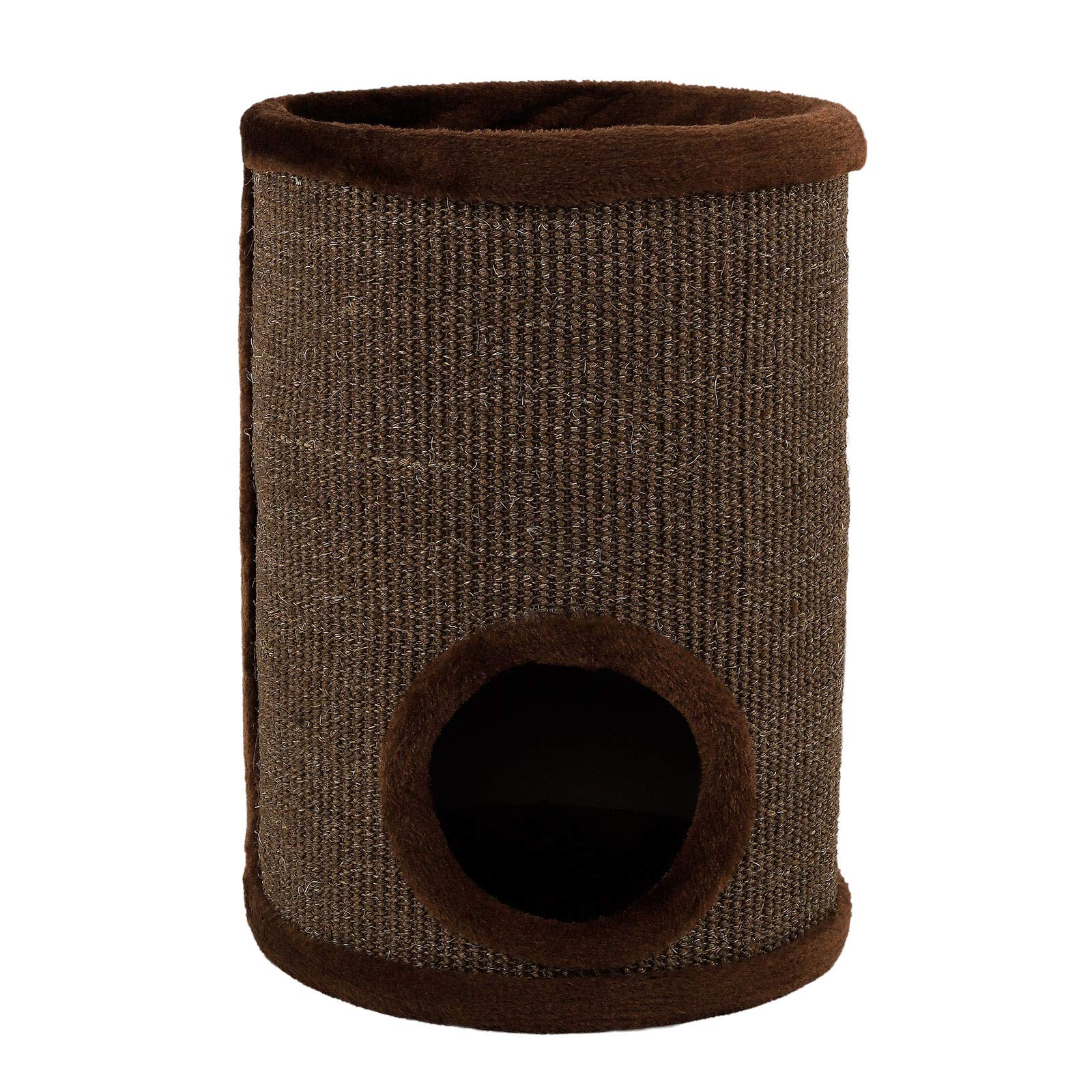 Dibea Cat Scratching Barrel – 50cm Sisal Scratching Tree in Brown