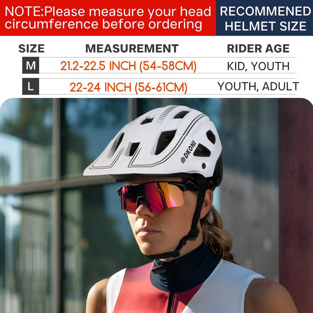 DKONI MTB Mountain Bike Helmet | Adjustable Lightweight Unisex Design